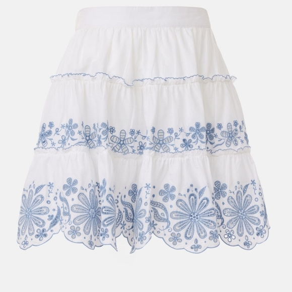 kate spade Dresses & Skirts - kate spade new york Floral Embroidered Tiered Mini Skirt Size S